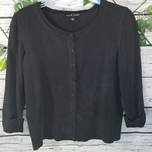 Black Rivet button down black cardigan size Large